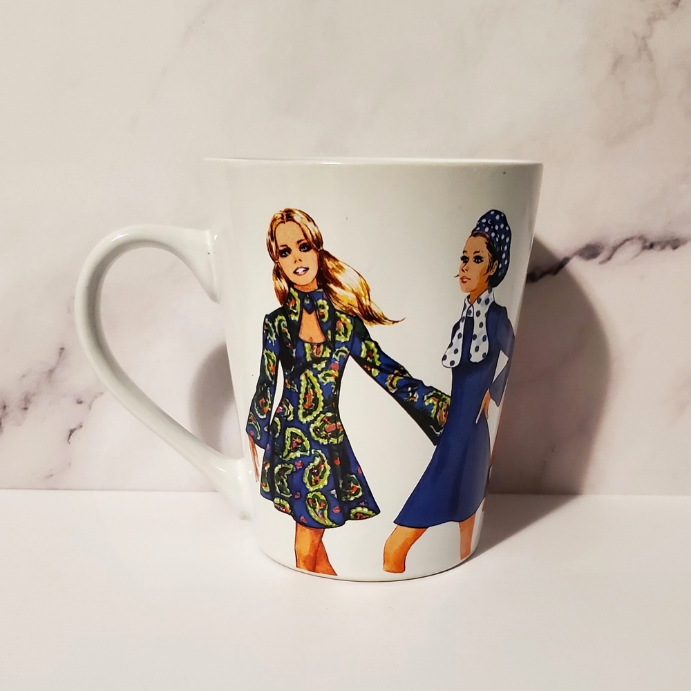 (4/$20) Simplicity Vintage 1970 Mug with Fashion Illustration
